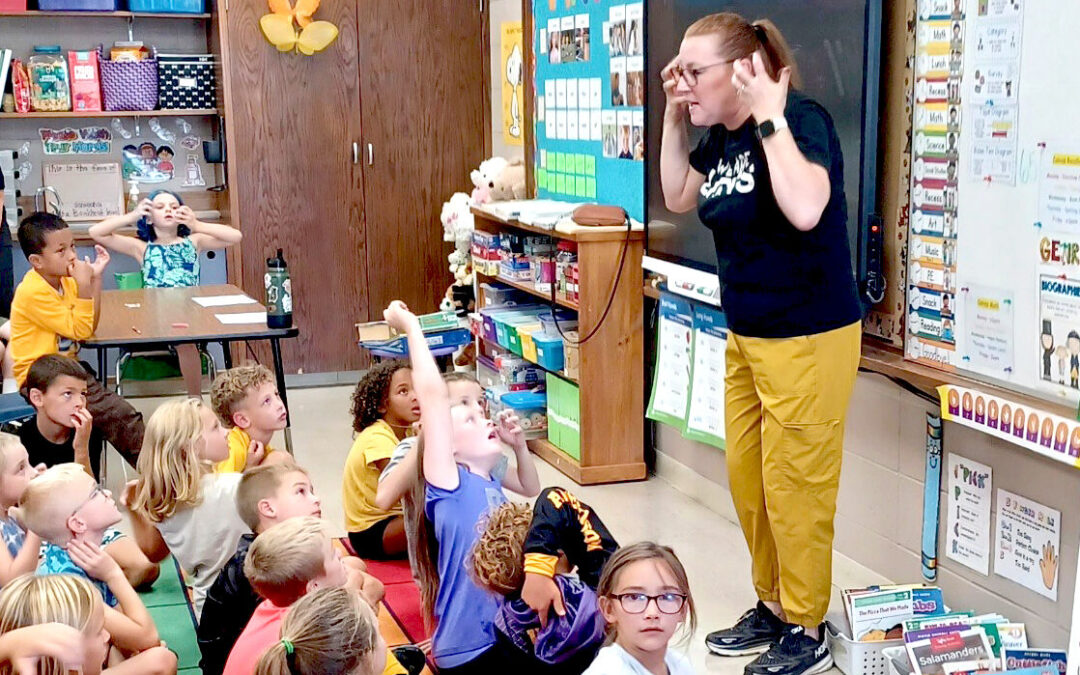 Introducing sign language to second graders